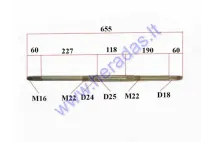 Rear axle for ATV quad bike up to 125cc Rear axle for ATV quad bike up to 125cc