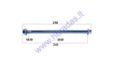 Rear wheel axle for motorcycle L250 D10 M10