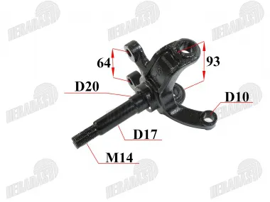 Front right stub axle for quad bike