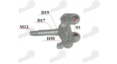 Ašis priekinė keturračio dešinės pusės tinka EGL MOTOR MADIX110, THE125