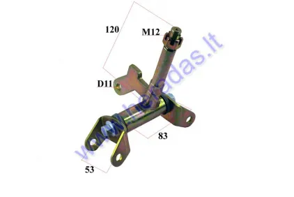 Ašis priekinė keturračio kairės pusės M14