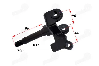 Front left side stub axle for quad bike
