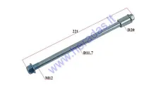 Ašis priekinio rato motociklui ,motoroleriui L222 D12 M12 su įvore