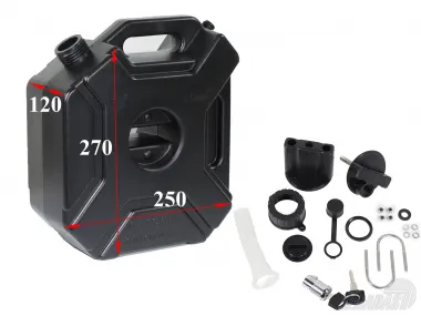 Atsarginis kuro bakas atv keturračio motociklo 5 litrų 295x250x115mm