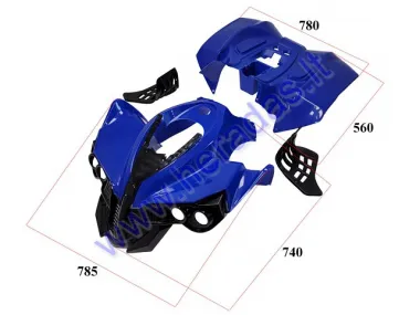Plastic cover set with front grill for ATV quad bike WARRIOR