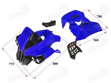 Plastic cover set with front grill for ATV quad bike WARRIOR