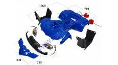 Plastic cover set with lights and footrests for ATV quad bike YETI