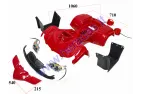 Plastic cover set with lights and footrests for ATV quad bike YETI