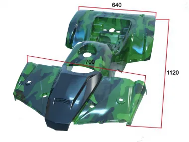 ATV keturračio plastikinė apdaila tinka modeliui TREX