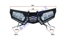 FRONT GRILL FOR ATV QUAD BIKE with headlights fits model TREX