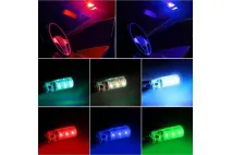 T10 LED BULB RGB CAR PARKING LIGHT WITH REMOTE CONTROL 5050 SMD 2v 2W