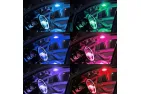 Automobilio salono apšvietimo lemputė RGB 5050 SMD valdoma pulteliu 12v T10 2W LED