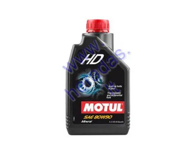 AUTOMOBILIO, Skuterio GREIČIŲ DĖŽĖS TRANSMISINĖ MINERALINĖ ALYVA  MOTUL GEARBOX SAE 80W90 1L. MS03 MS04 ComfiMAX Praktik1 Praktik2