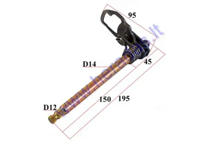 Bėgių perjungimo velenas 200-250 cc keturračiams motociklams  L200 D14/12