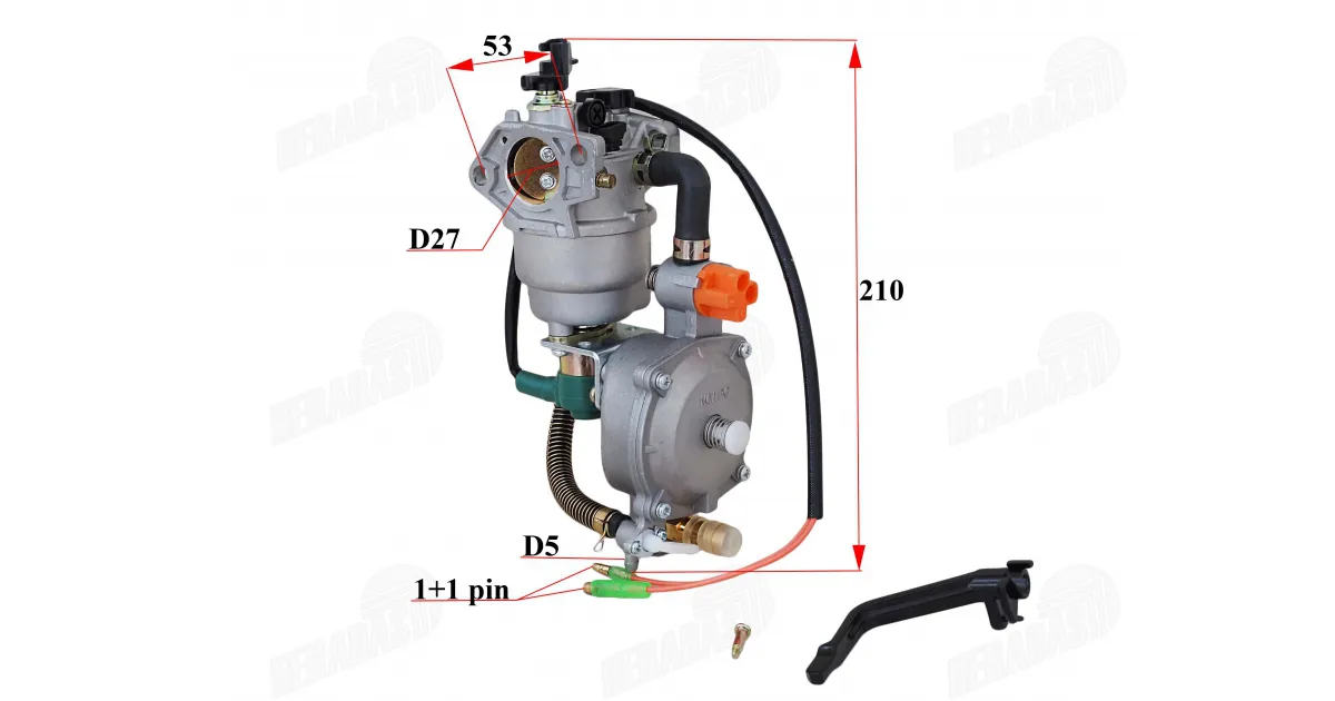 Uitlaatdemperset voor Honda Gx200 Gx160 Gx120 Gx140, Adefol