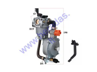 Generator Dual Fuel Carburetor LPG NG Conversion Kit for Honda GX160 2.8KW GX200 170F