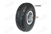 Benzininio paspirtuko galinis ratas su padanga tinka GS4903 4.10/3.5-4 padanga