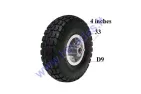 REAR WHEEL WITH TIRE FOR GASOLINE SCOOTER FITS GS4903