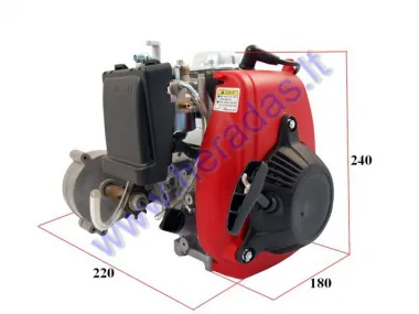 Benzininis keturtaktis variklis 4T 53cc grandininė pavara (pilasi grynas benzinas) 144F-1G 1.4kw 5.7kg