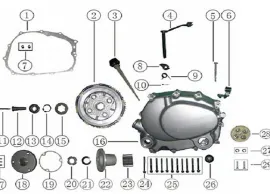 ATV engine left side  diagram.