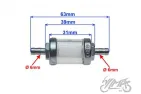 FUEL FILTER, SMALL, 6mm, O.M.G.