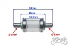 FUEL FILTER, SMALL, 8mm, O.M.G.