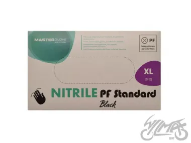 NITRILINĖS PIRŠTINĖS, MINKŠTOS, DYDIS XL, JUODOS, 100 VNT.