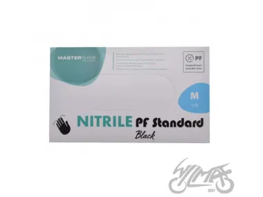 NITRILINĖS PIRŠTINĖS, MINKŠTOS, DYDIS M, JUODOS, 100 VNT.