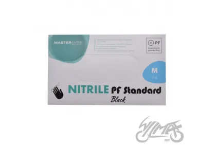 NITRILINĖS PIRŠTINĖS, MINKŠTOS, DYDIS M, JUODOS, 100 VNT.