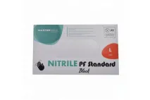 NITRILINĖS PIRŠTINĖS, MINKŠTOS, DYDIS L, JUODOS, 100 VNT.