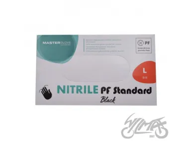 NITRILINĖS PIRŠTINĖS, MINKŠTOS, DYDIS L, JUODOS, 100 VNT.