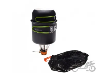 COOKING DINING SET WITH GAS BURNER, OUTDOOR - CAMPING - HIKING
