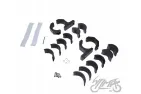 CLAMP SET, BLACK 22 - 50 mm BULL BAR ACCESSORIES MOUNTING