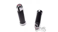 VAIRO RANKENĖLĖS JUODOS ILGOS KAUKOLĖS DIZAINO 22MM