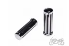 GRIPS, HANDLEBAR BLACK CHROME PLAIN CAP
