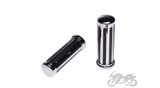 GRIPS, HANDLEBAR BLACK CHROME PLAIN CAP