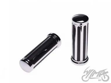 GRIPS, HANDLEBAR BLACK CHROME PLAIN CAP