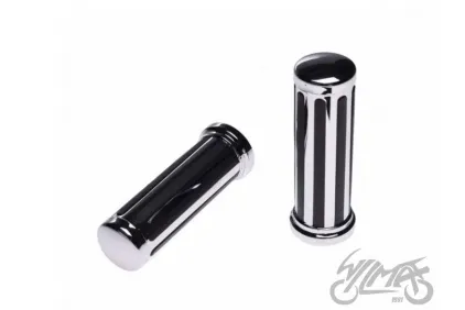 GRIPS, HANDLEBAR BLACK CHROME PLAIN CAP