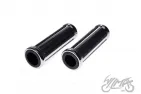 GRIPS, HANDLEBAR BLACK CHROME PLAIN CAP