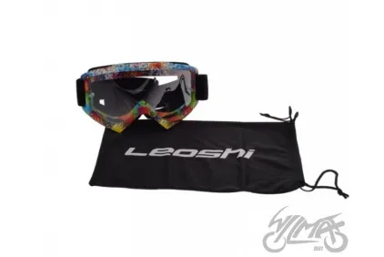 AKINIAI MX ENDURO LEOSHI DAUGIASPALVIAI NAUJA