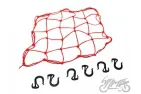 LUGGAGE NET, RED, PLASTIC HOOKS