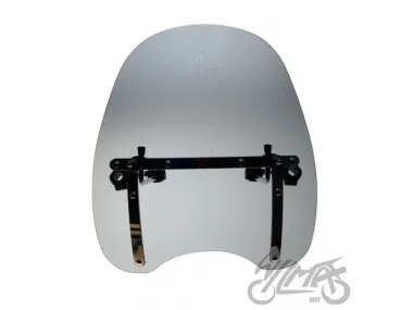 WINDSHIELD, CHROMED FITTING SMOKED