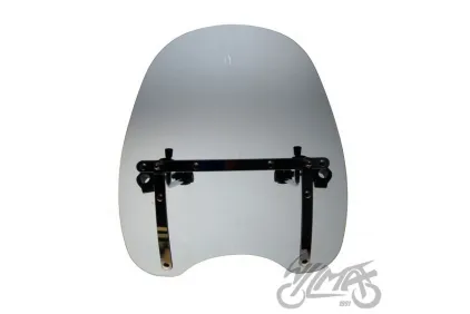 WINDSHIELD, CHROMED FITTING SMOKED