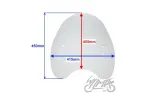 WINDSHIELD, CHROMED FITTING SMOKED