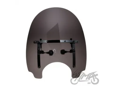 WINDSHIELD, CHROMED FITTING, LARGE TINTED
