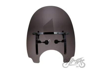 WINDSHIELD, CHROMED FITTING, LARGE TINTED
