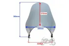 WINDSHIELD, SIDE MOUNTED SMOKED