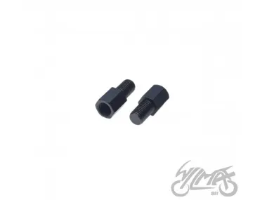 ADAPTOR, MIRRORS R>L 10>10 BLACK 2PCS