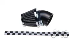 AIR FILTER 28 mm CONE-SHAPED 45' CHROME