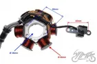 STATOR PIAGGIO GILERA 6 COILS 7 WIRES